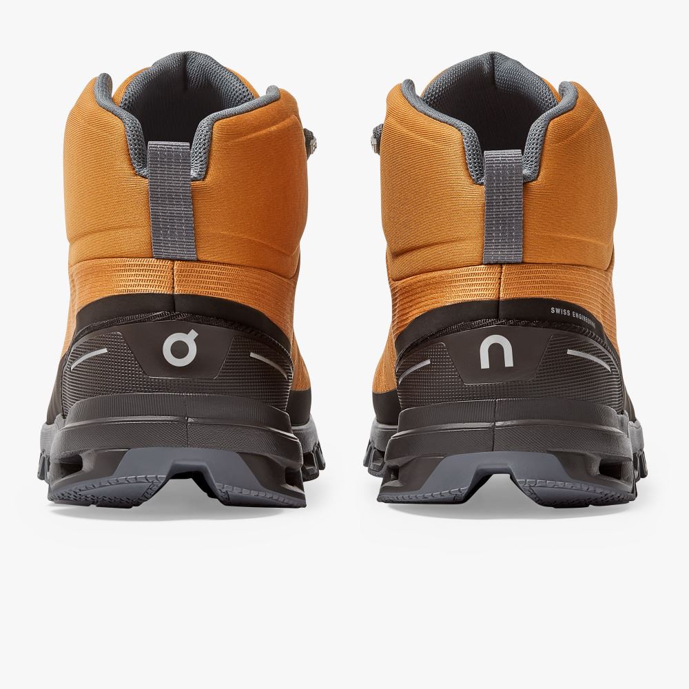 Brown Men's On Running Cloudrock Hiking Shoes | NTP243QS