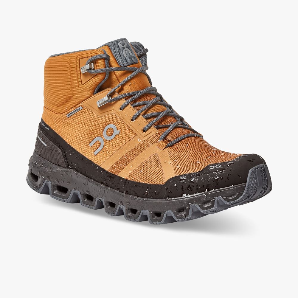 Brown Men's On Running Cloudrock Hiking Shoes | NTP243QS