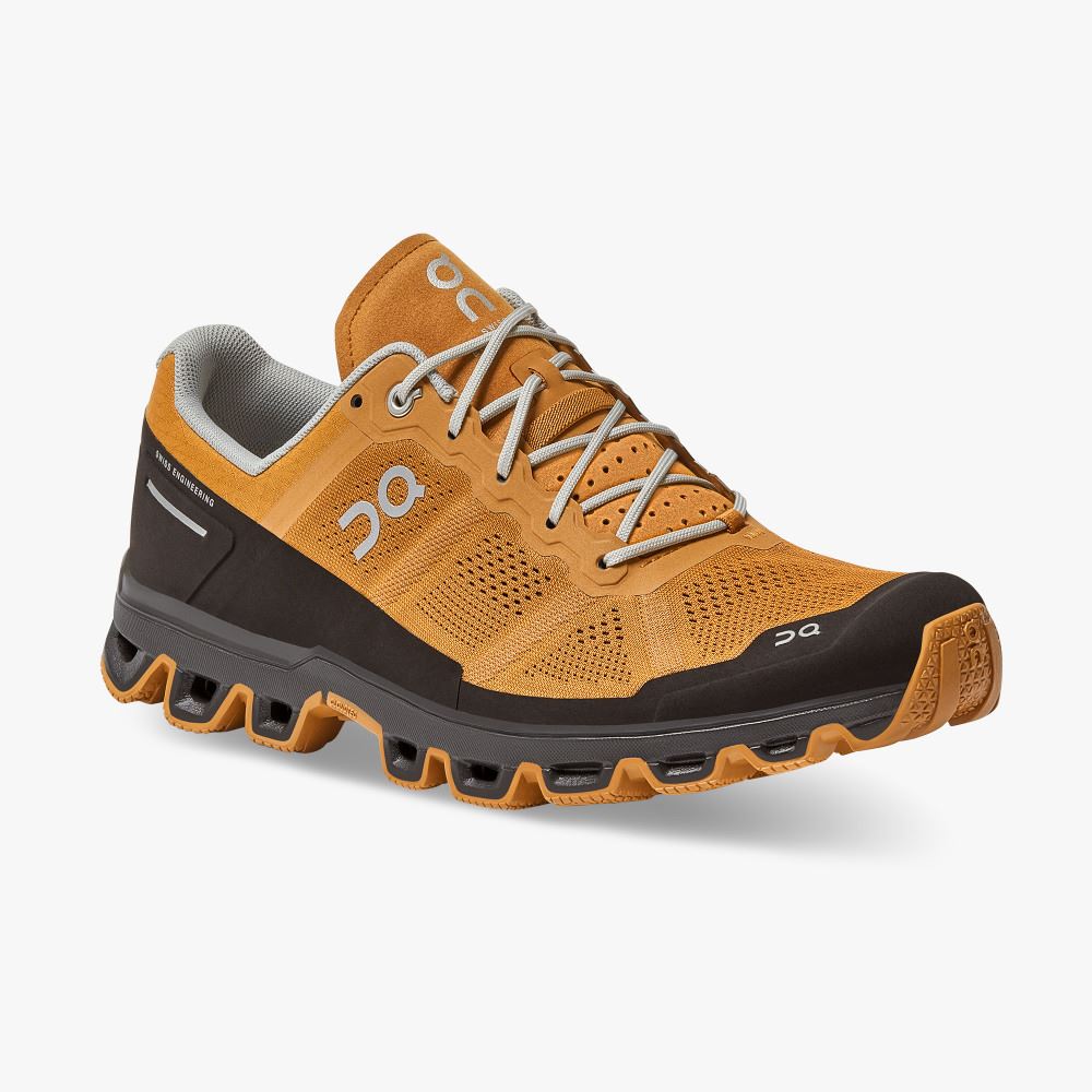 Brown Men's On Running Cloudventure Trail Running Shoes | TDK268JK
