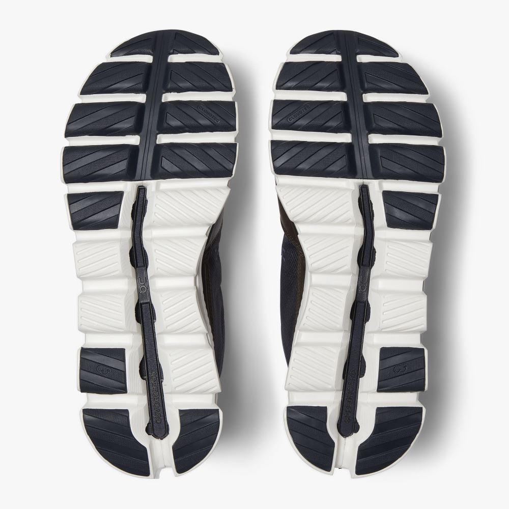 Brown Navy Men's On Running Cloud Hi Sneakers | CEG6832TD