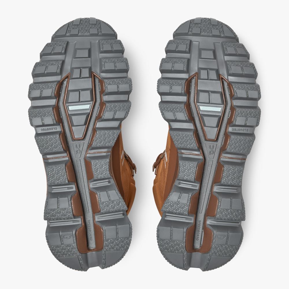 Brown Women's On Running Cloudrock Hiking Shoes | HQK9454FI