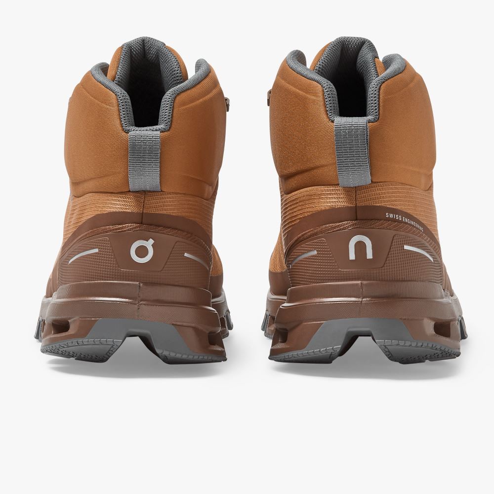 Brown Women's On Running Cloudrock Hiking Shoes | HQK9454FI