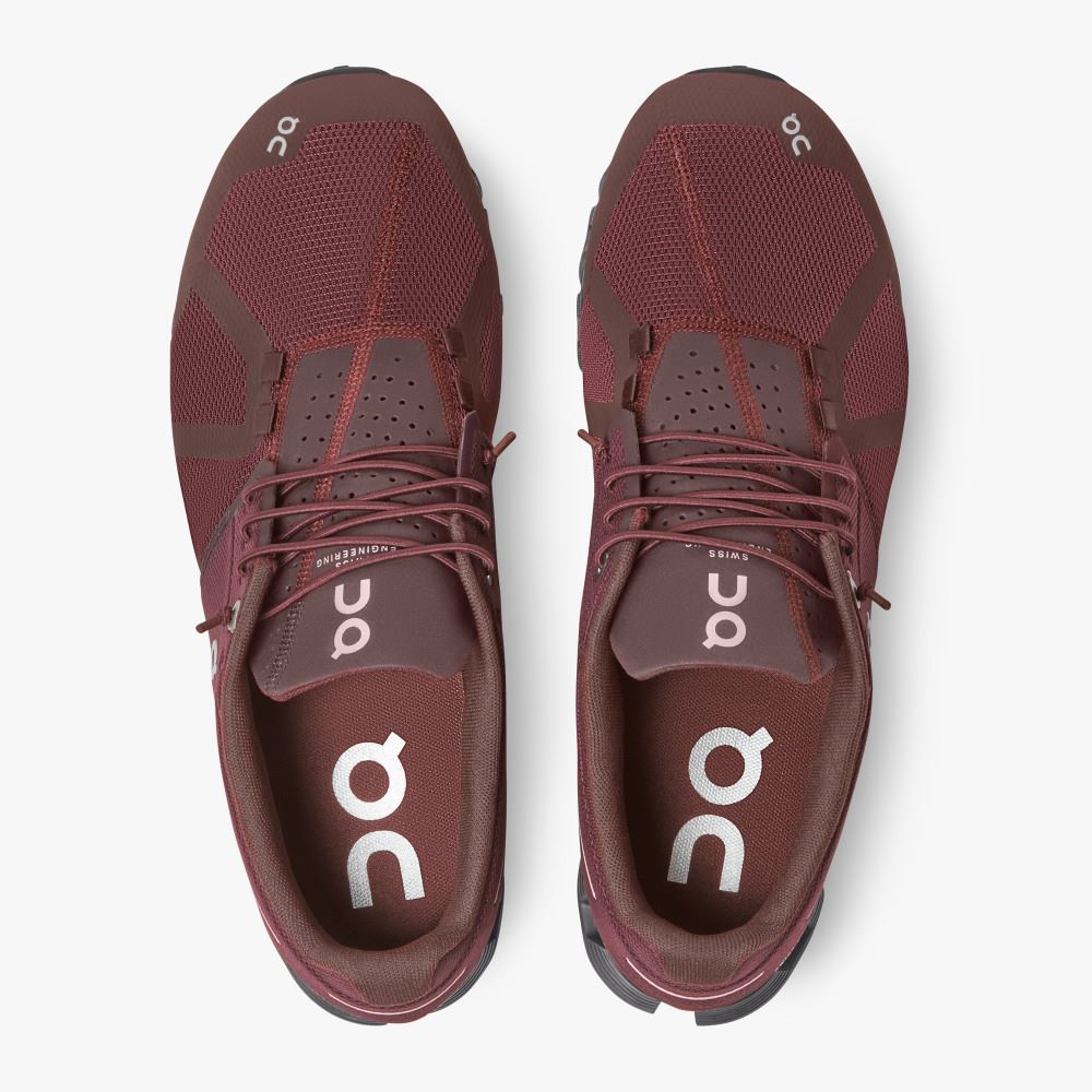 Burgundy Men's On Running Cloud Sneakers | FOX6836XZ
