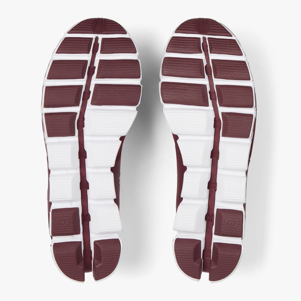 Burgundy Men's On Running Cloud Sneakers | WMJ6069UB
