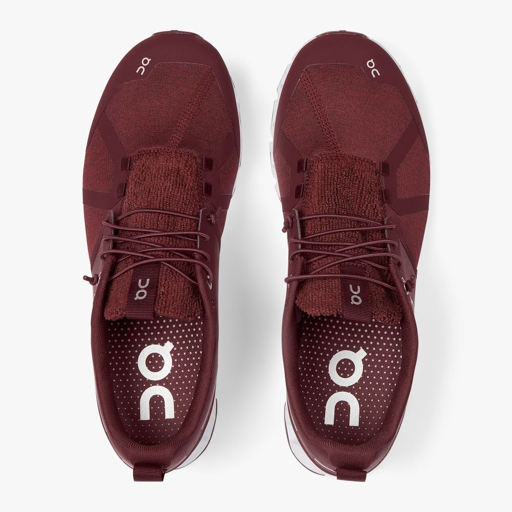 Burgundy Men's On Running Cloud Sneakers | WMJ6069UB