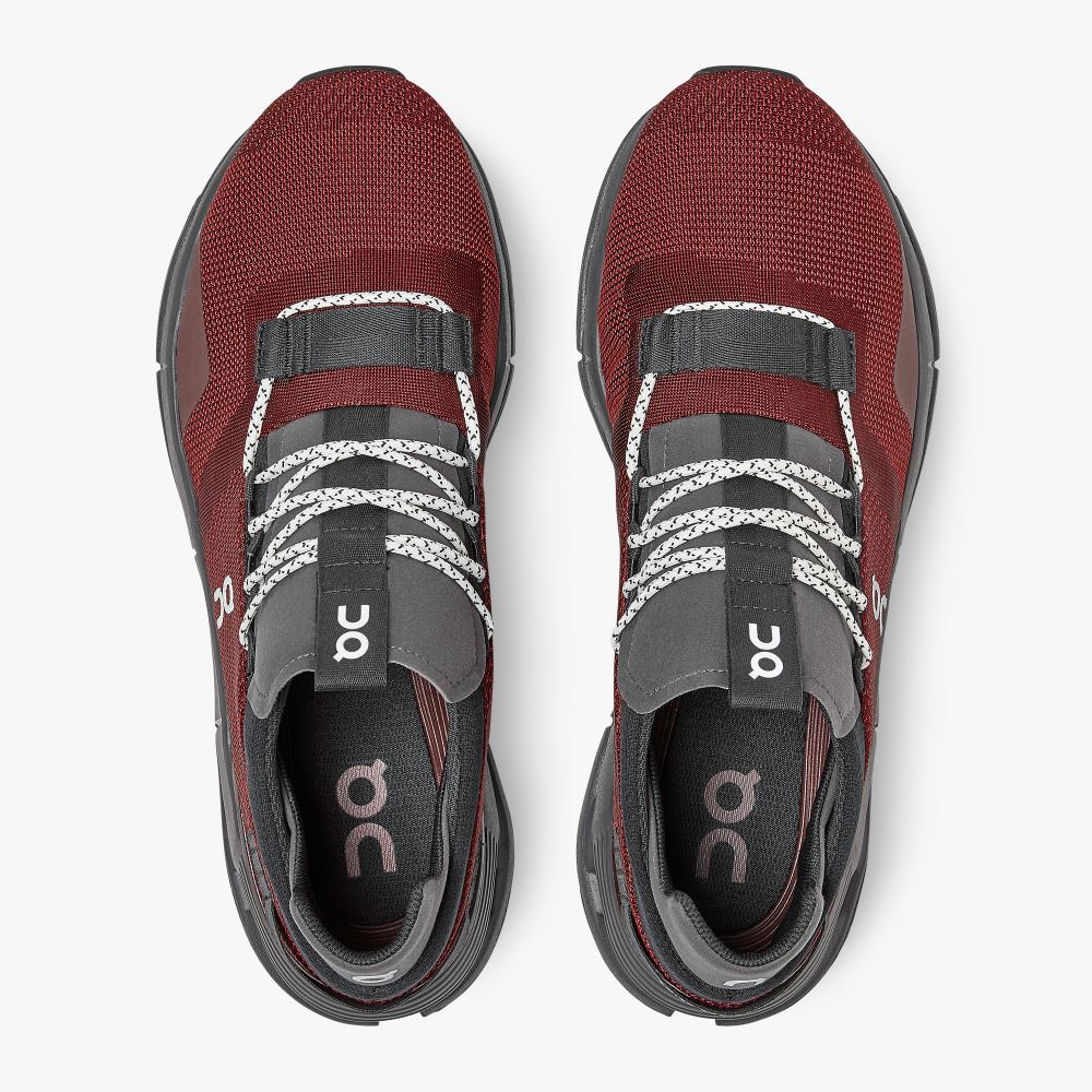 Burgundy Men's On Running Cloudnova Sneakers | QSL787OH