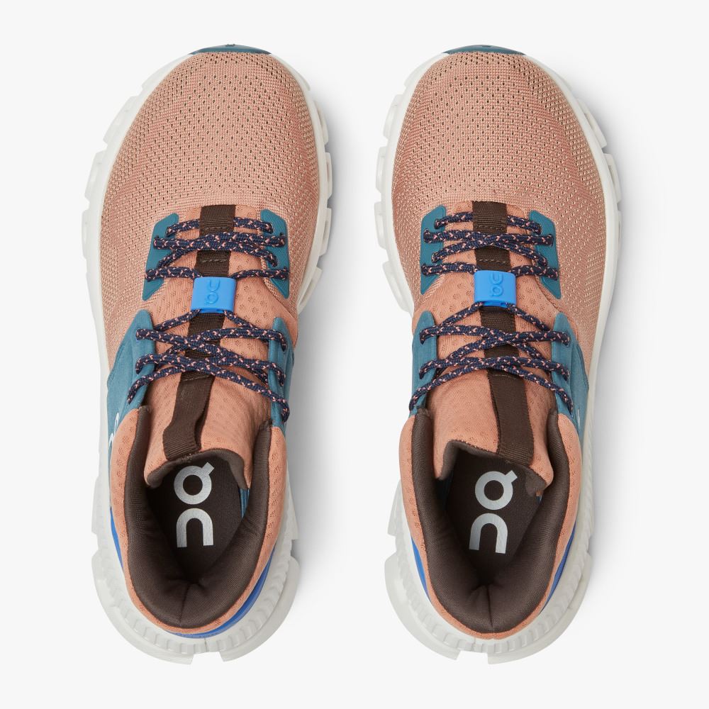 Green Light Brown Women's On Running Cloud Hi Sneakers | CCU4196IT