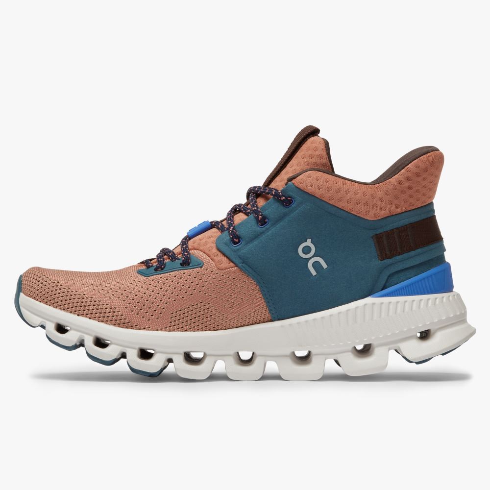 Green Light Brown Women's On Running Cloud Hi Sneakers | CCU4196IT
