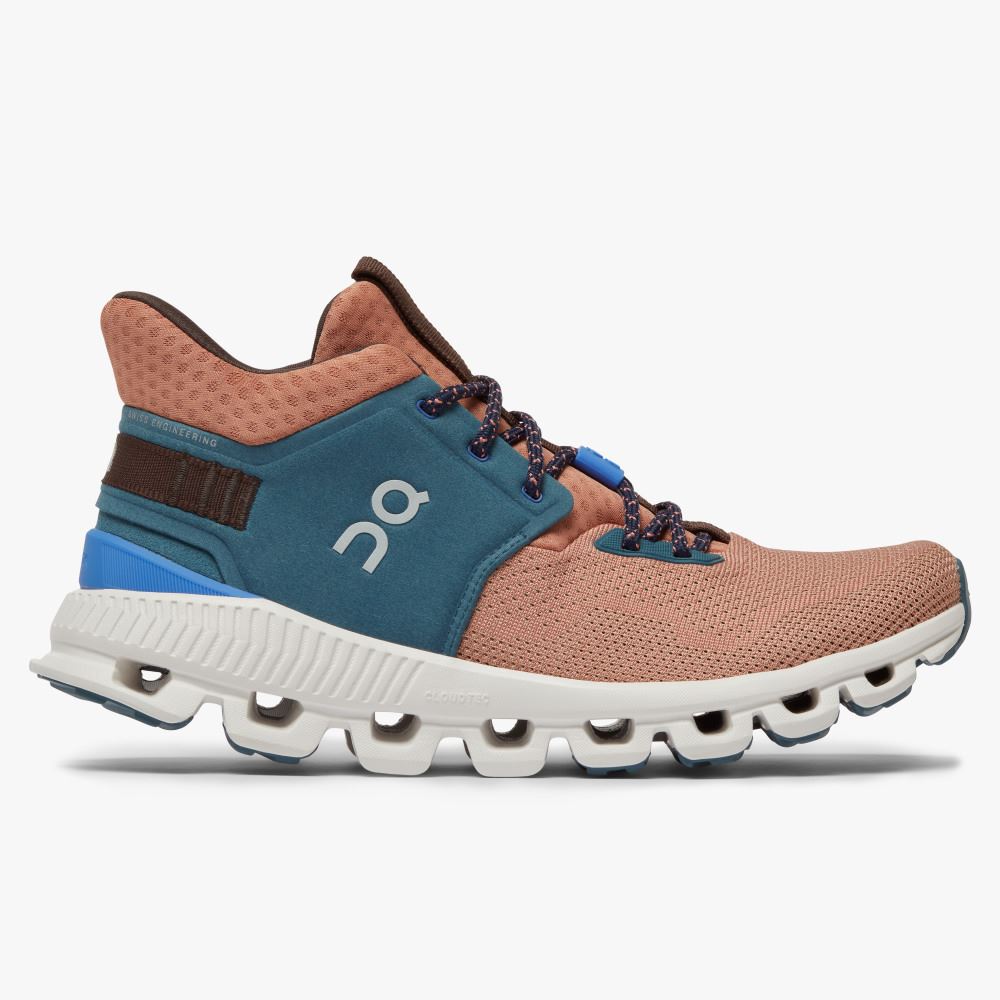 Green Light Brown Women\'s On Running Cloud Hi Sneakers | CCU4196IT