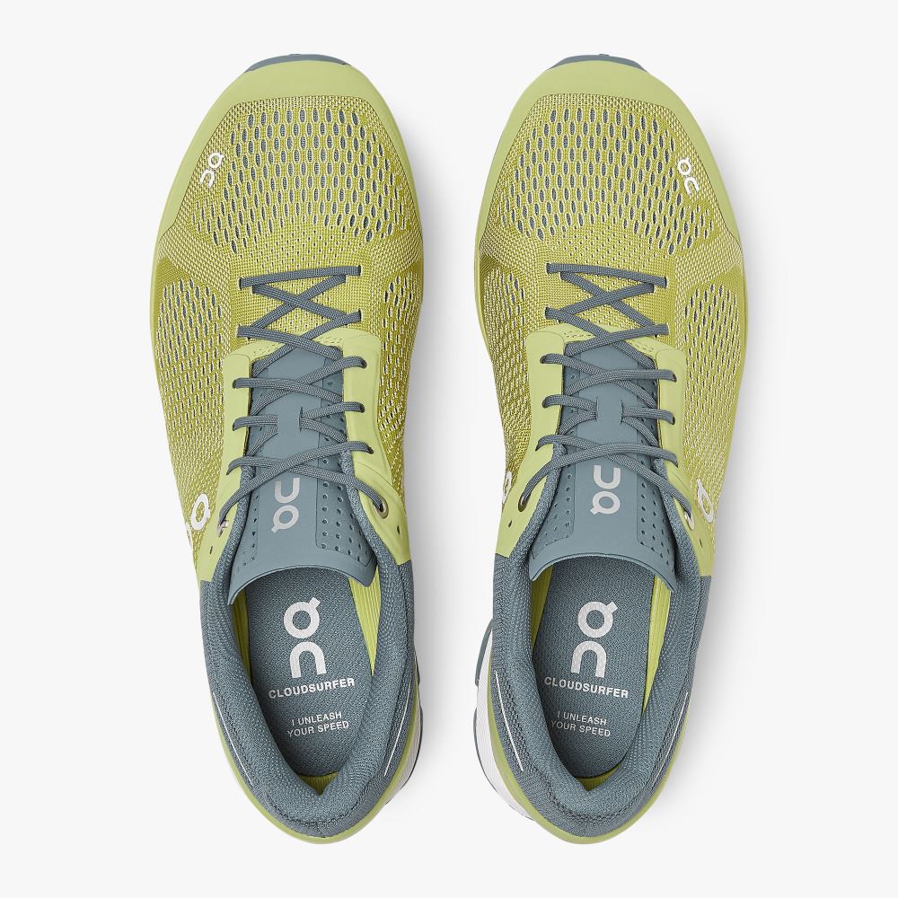 Green Men's On Running Cloudsurfer Road Running Shoes | VVN244TR