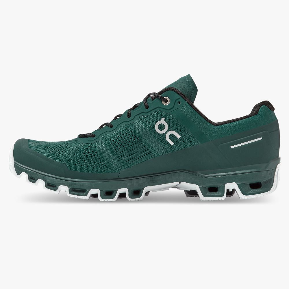 Green Men's On Running Cloudventure Trail Running Shoes | CRM8758RE