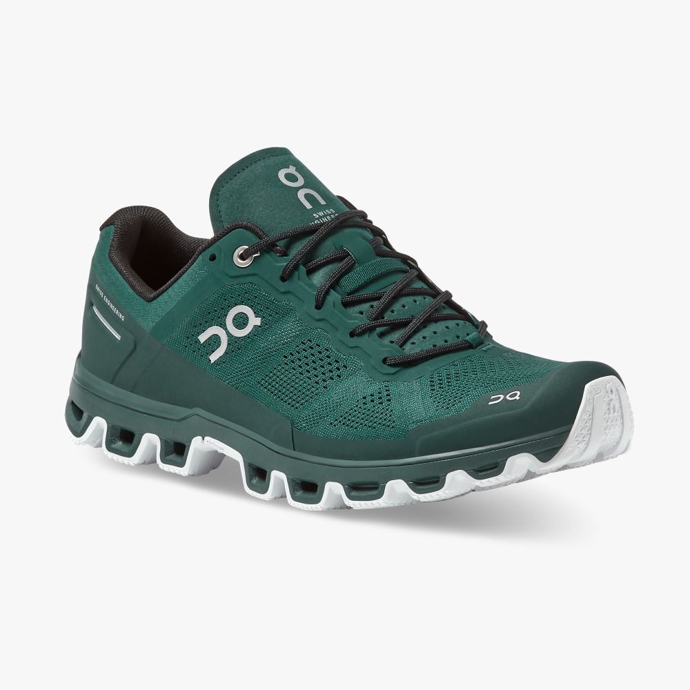 Green Men's On Running Cloudventure Trail Running Shoes | CRM8758RE