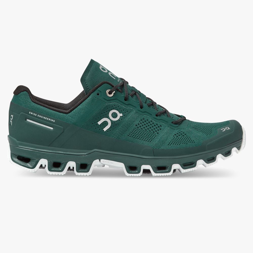 Green Men\'s On Running Cloudventure Trail Running Shoes | CRM8758RE