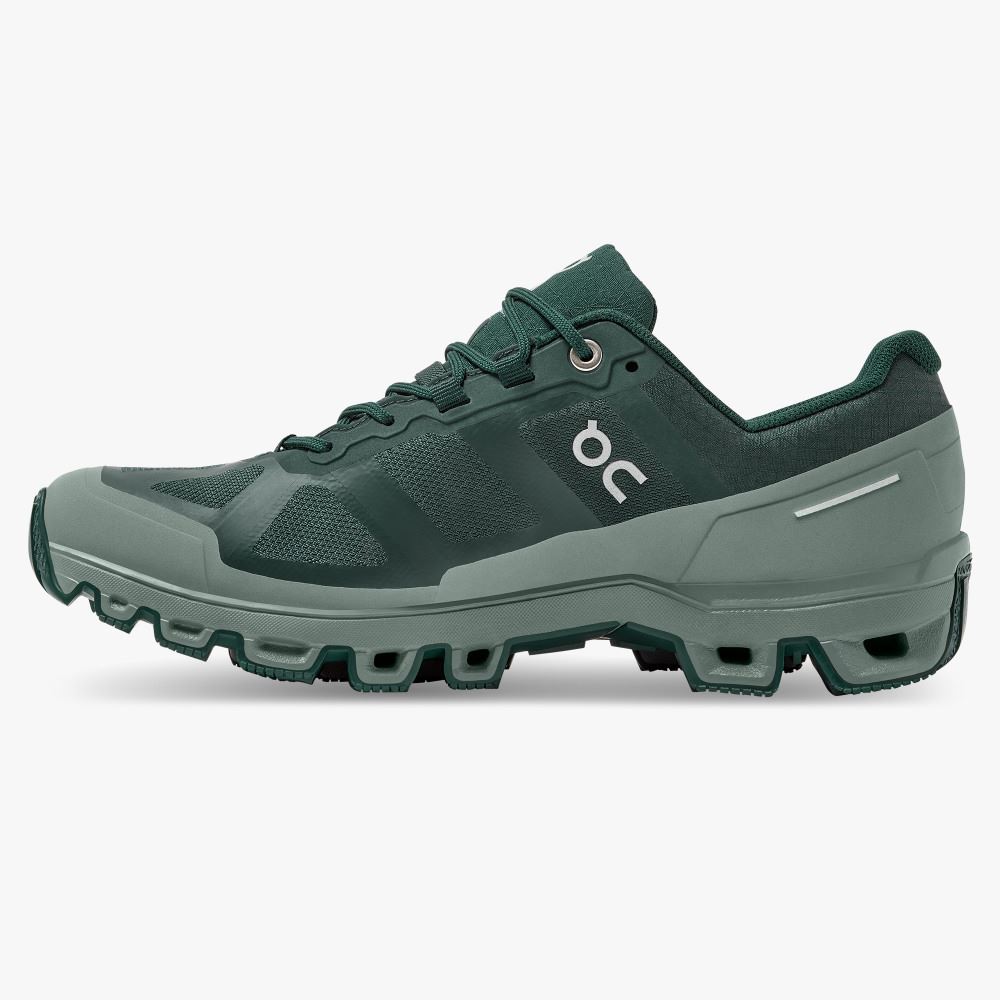 Green Women's On Running Cloudventure Trail Running Shoes | STI1386PX