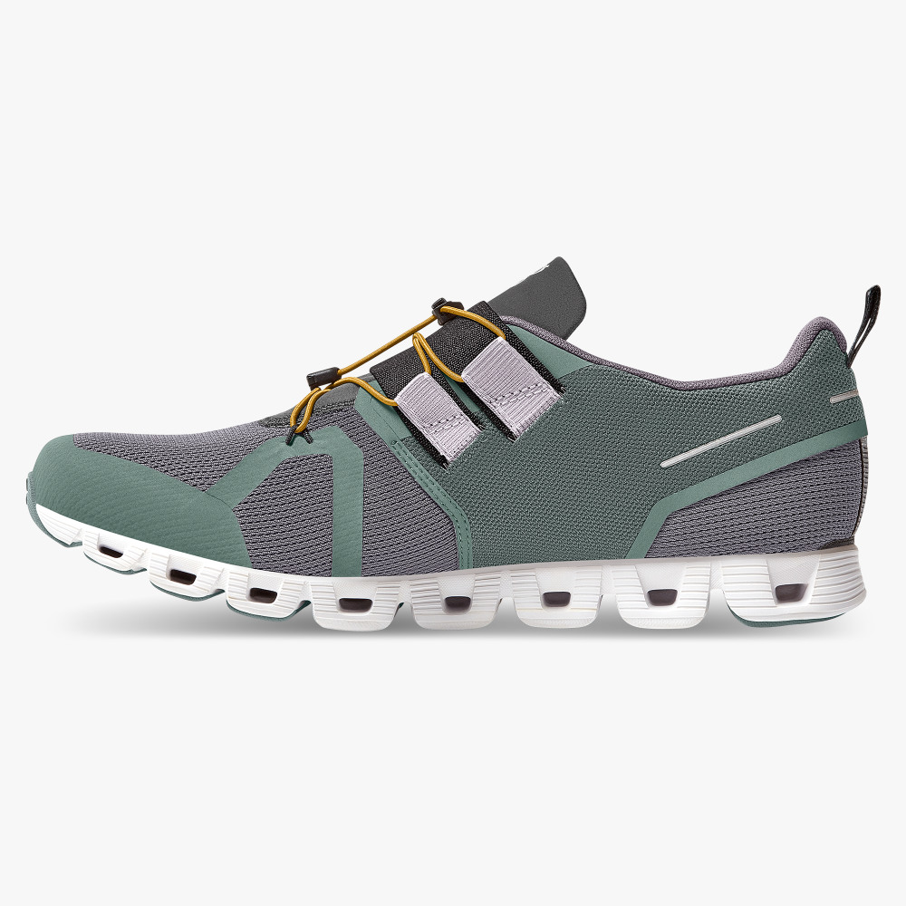 Grey Green Men's On Running Cloud Sneakers | LLA8093NY