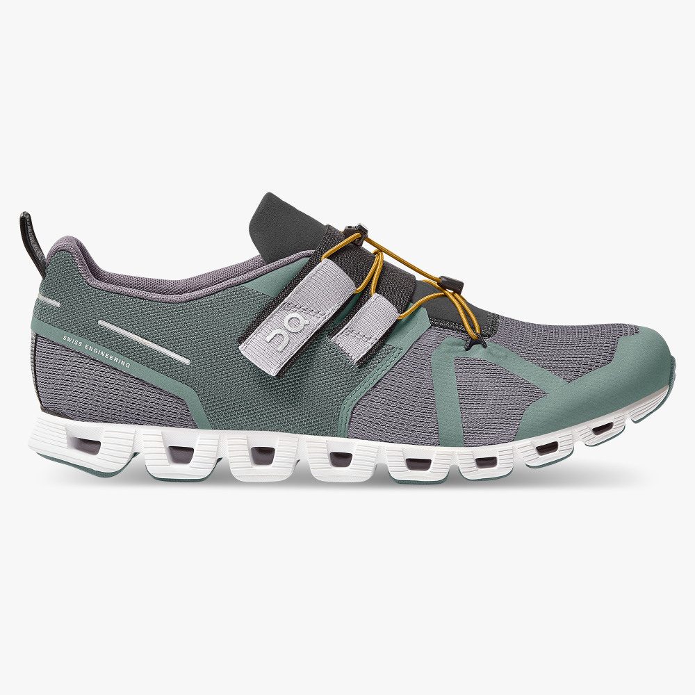 Grey Green Men\'s On Running Cloud Sneakers | LLA8093NY