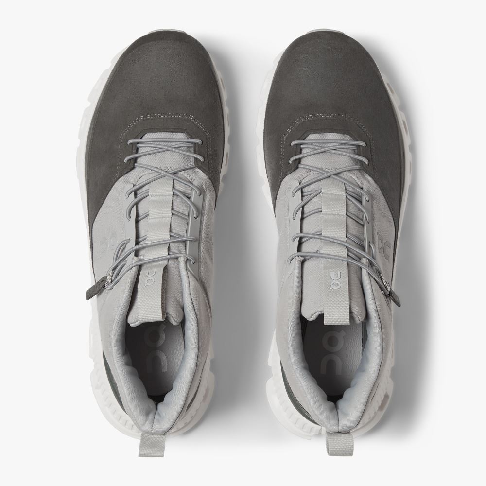 Grey Men's On Running Cloud Hi Sneakers | BGV353UN