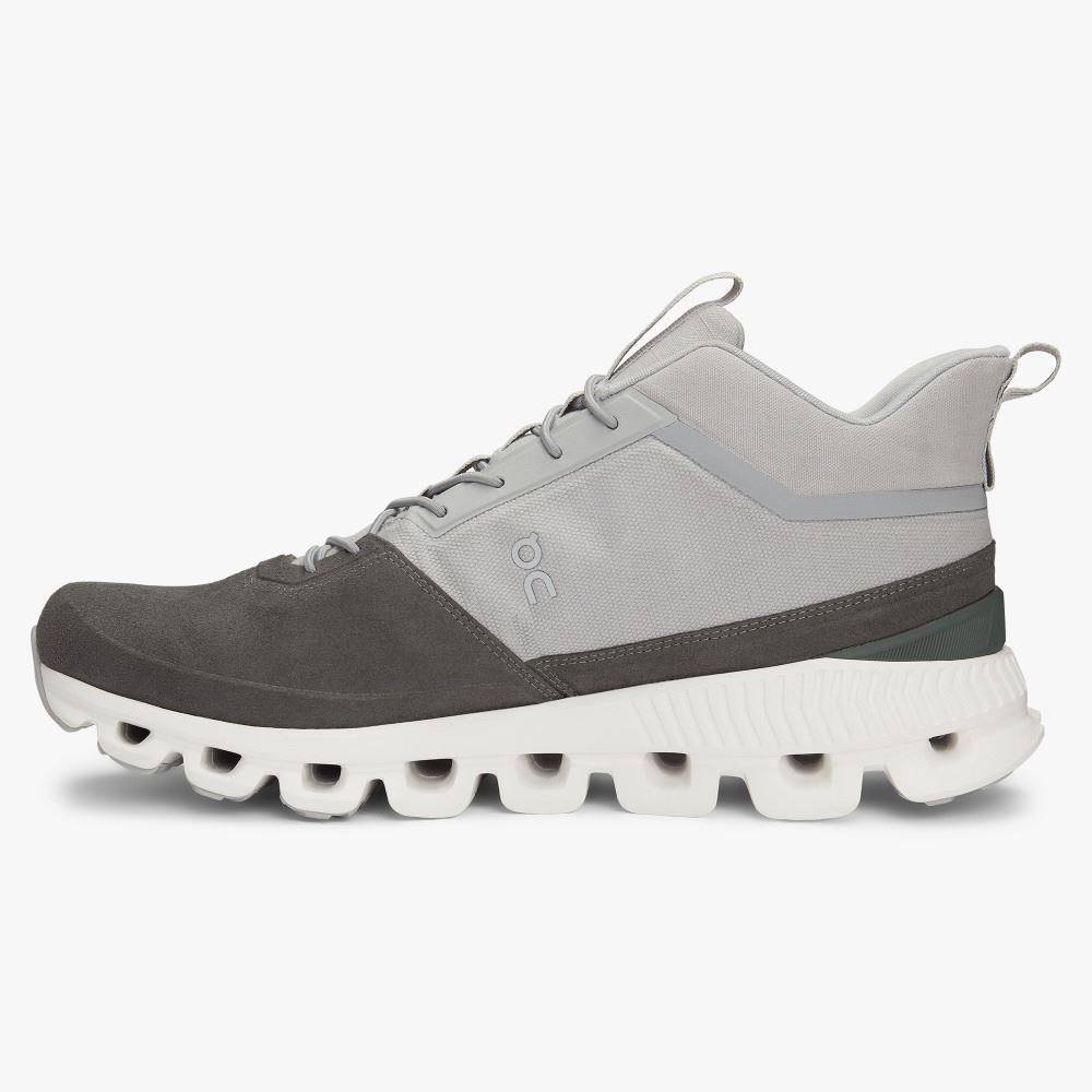 Grey Men's On Running Cloud Hi Sneakers | BGV353UN