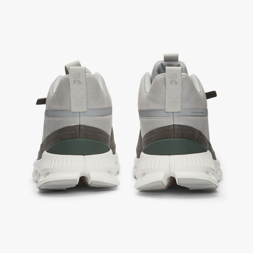 Grey Men's On Running Cloud Hi Sneakers | BGV353UN