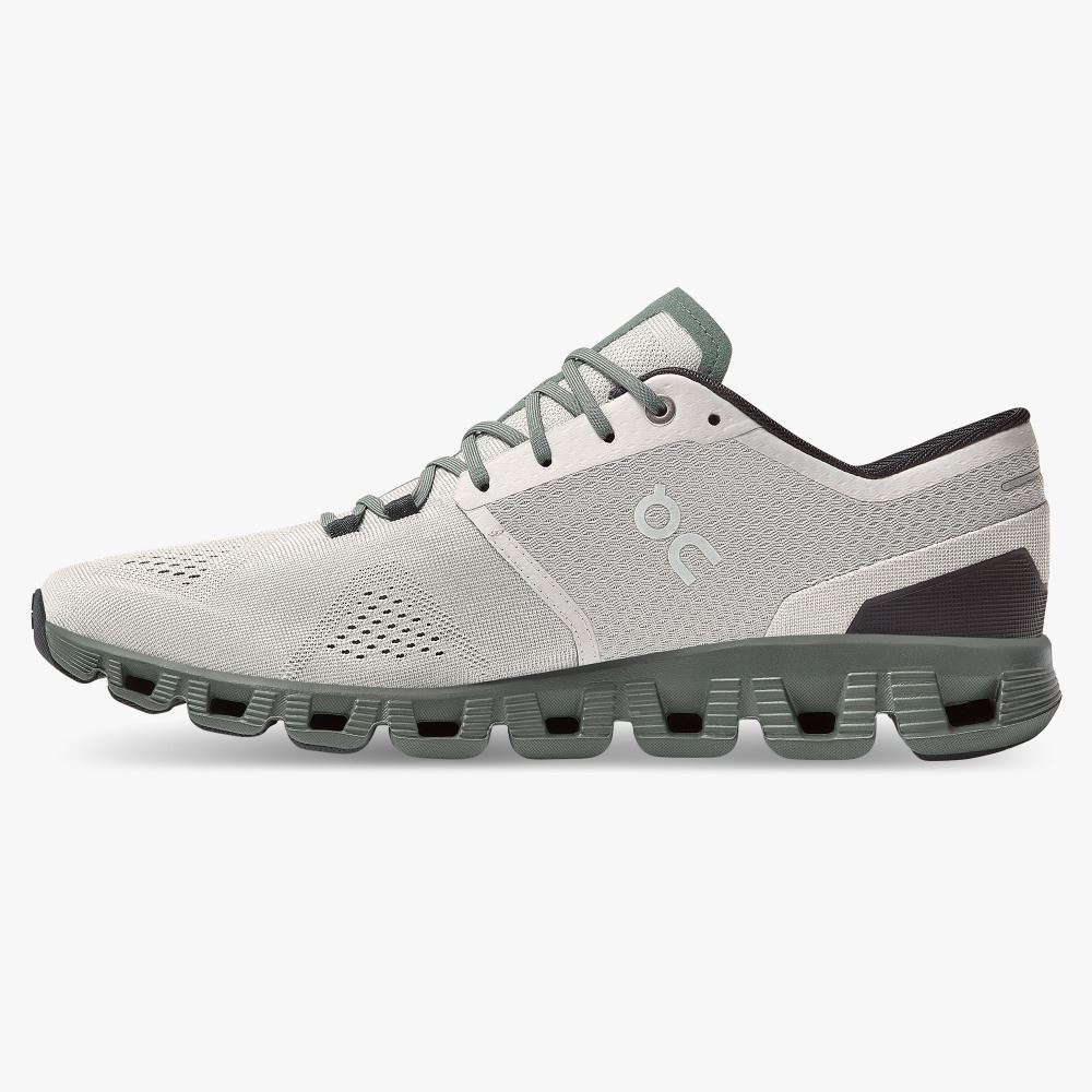Grey Men's On Running Cloud X Road Running Shoes | VMT95GX