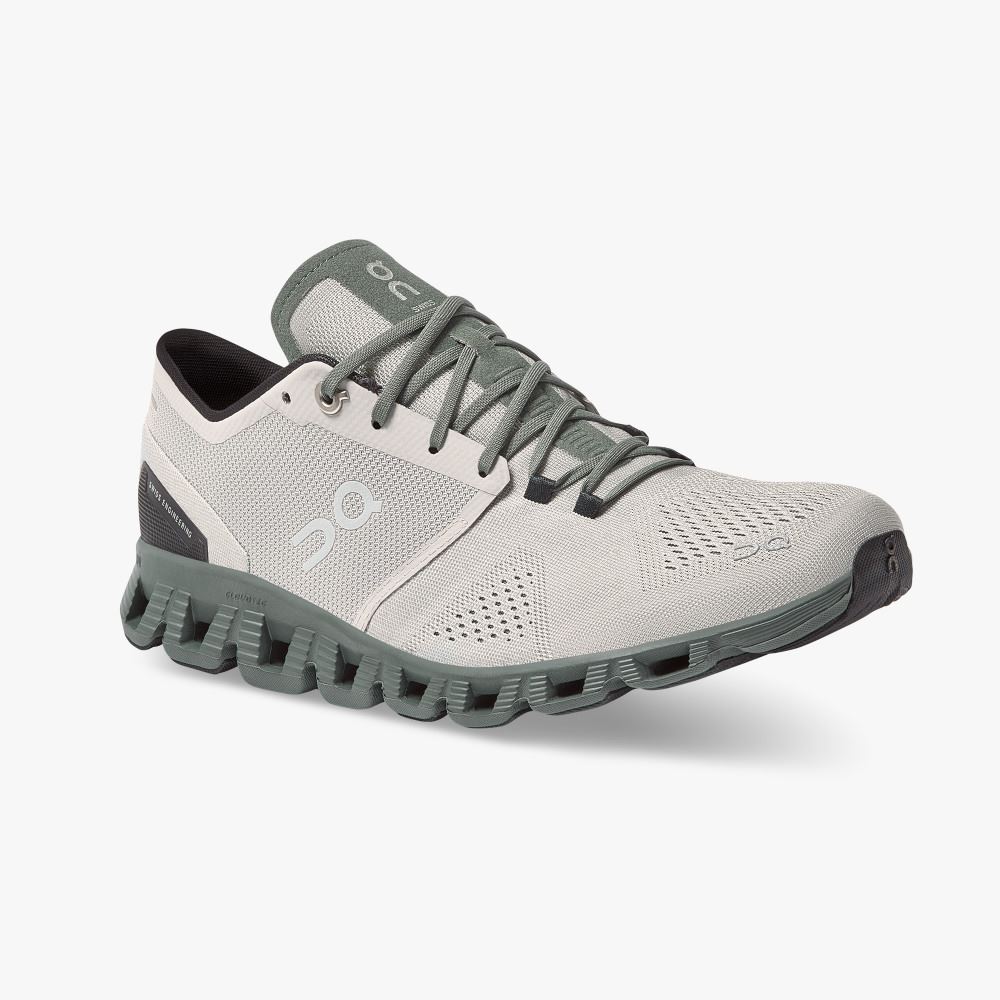 Grey Men's On Running Cloud X Road Running Shoes | VMT95GX