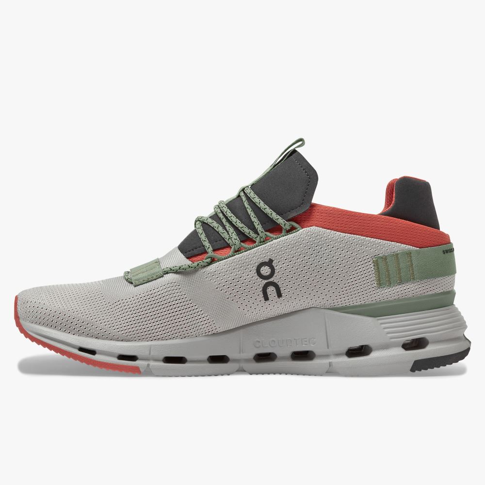 Grey Men's On Running Cloudnova Sneakers | HAH357SP