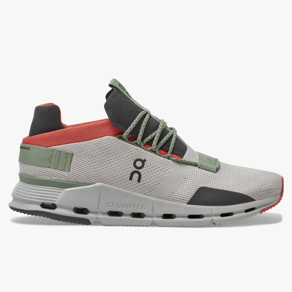 Grey Men\'s On Running Cloudnova Sneakers | HAH357SP
