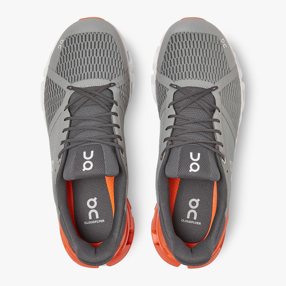 Grey Orange Men's On Running Cloudflyer Road Running Shoes | CSR1216RB