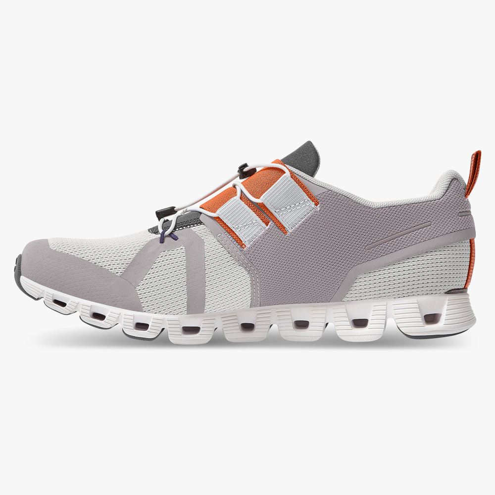 Grey White Women's On Running Cloud Sneakers | XMO2034FP