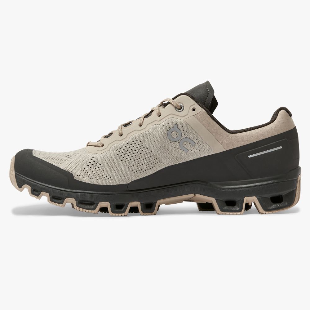 Khaki Black Men's On Running Cloudventure Trail Running Shoes | YKS9318FT