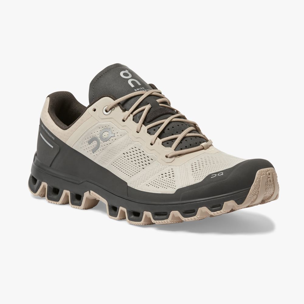 Khaki Black Men's On Running Cloudventure Trail Running Shoes | YKS9318FT