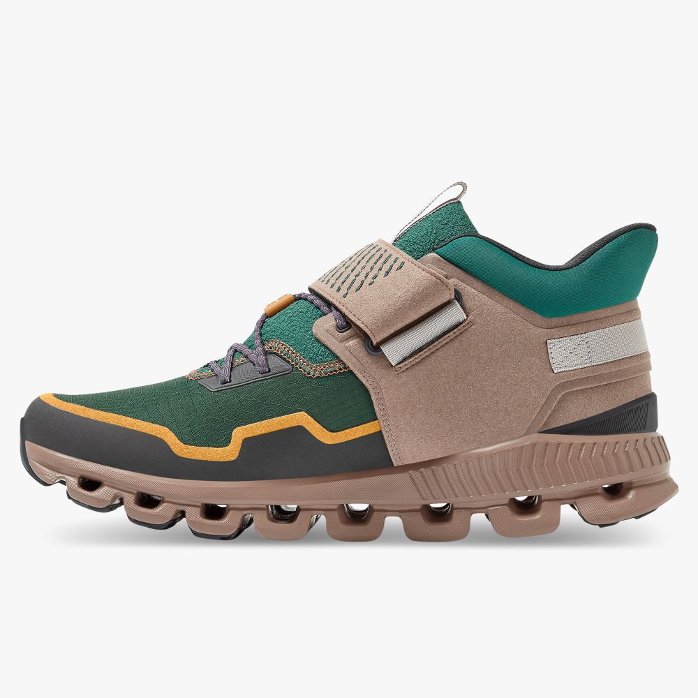 Khaki Green Men's On Running Cloud Hi Sneakers | CDR6032KY