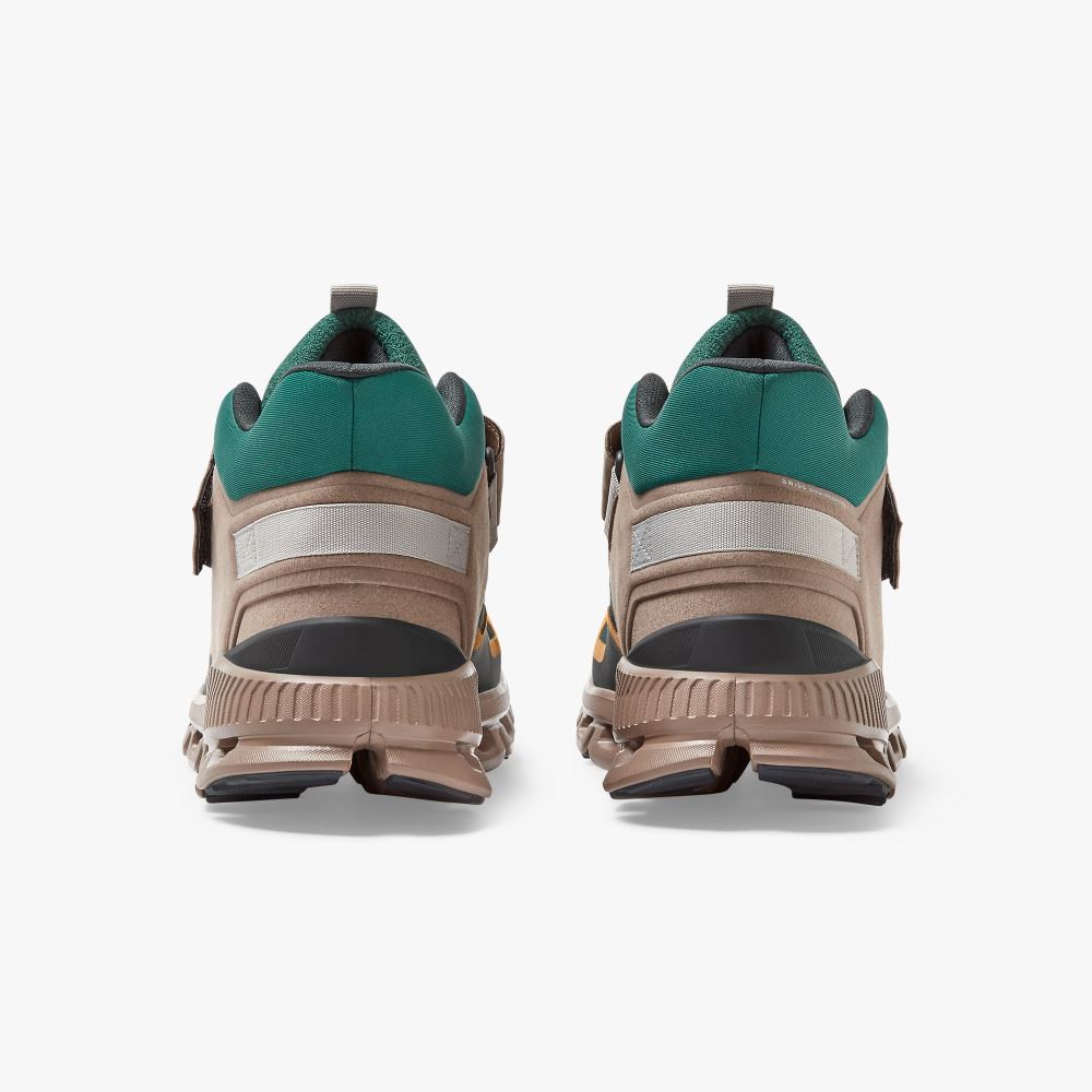 Khaki Green Men's On Running Cloud Hi Sneakers | CDR6032KY