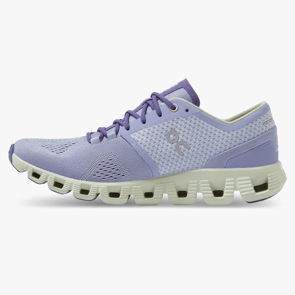 Lavender Women's On Running Cloud X Road Running Shoes | SBC775TA