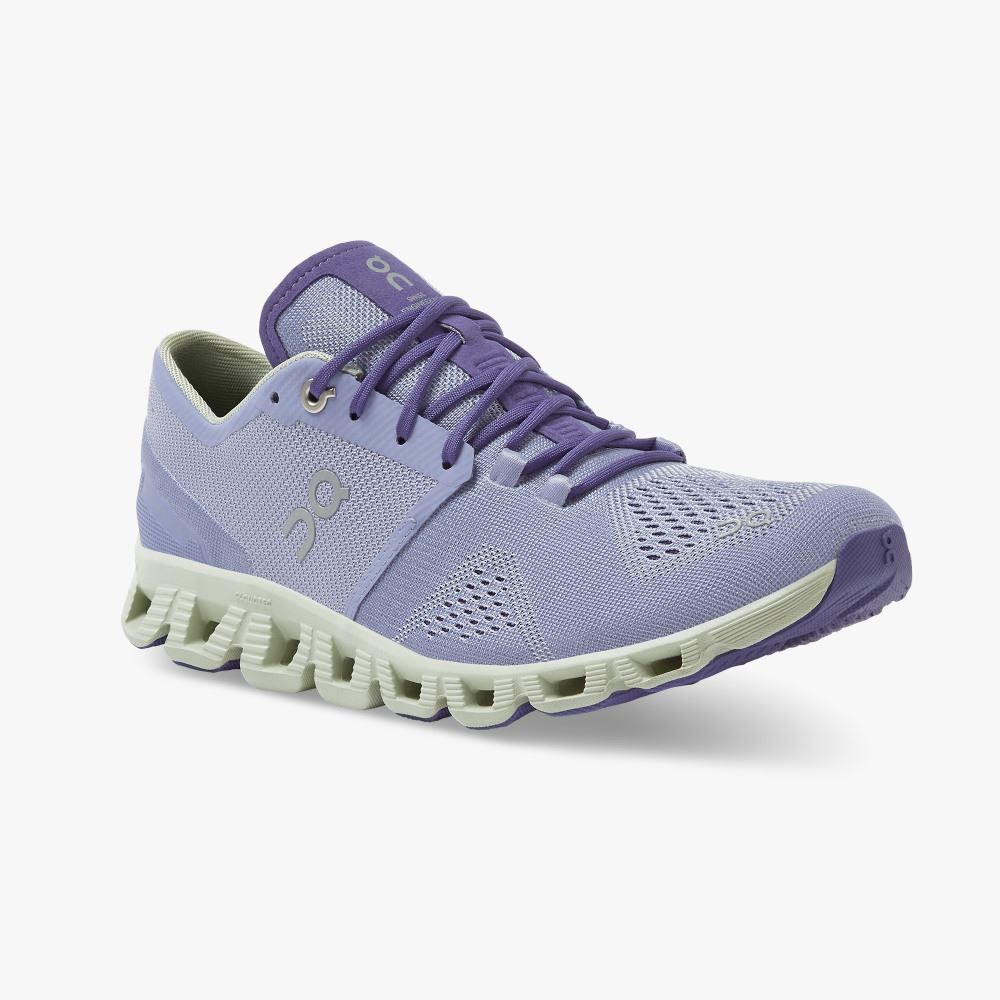 Lavender Women's On Running Cloud X Road Running Shoes | SBC775TA