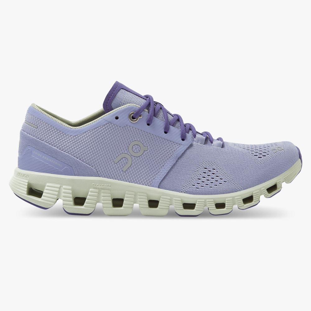Lavender Women\'s On Running Cloud X Road Running Shoes | SBC775TA