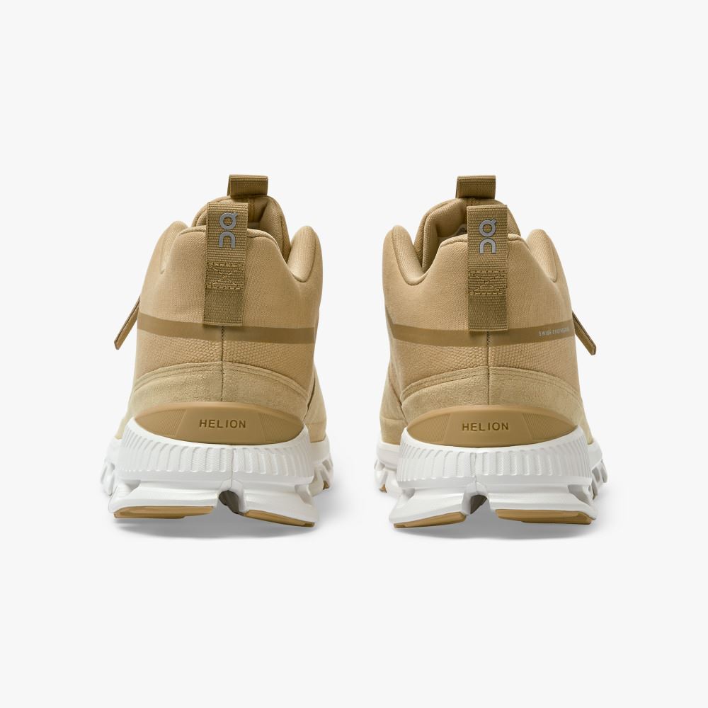 Light Brown Men's On Running Cloud Hi Sneakers | OBJ3013DJ
