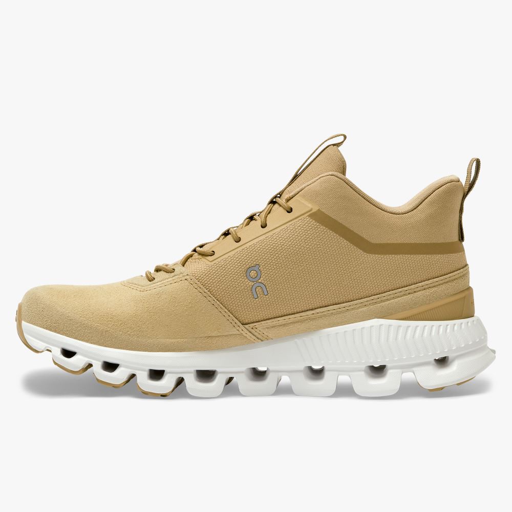 Light Brown Women's On Running Cloud Hi Sneakers | IJQ1591IC