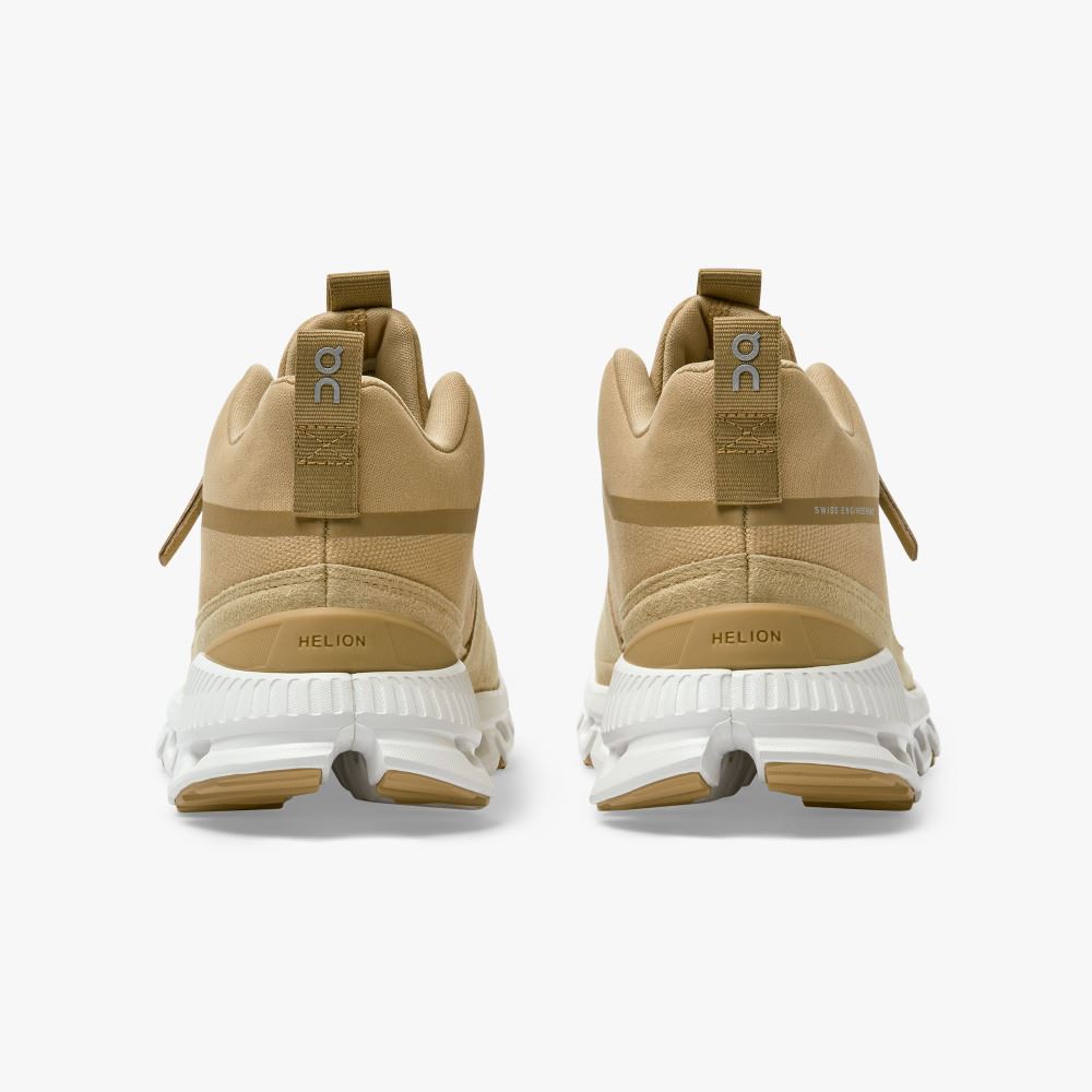 Light Brown Women's On Running Cloud Hi Sneakers | IJQ1591IC