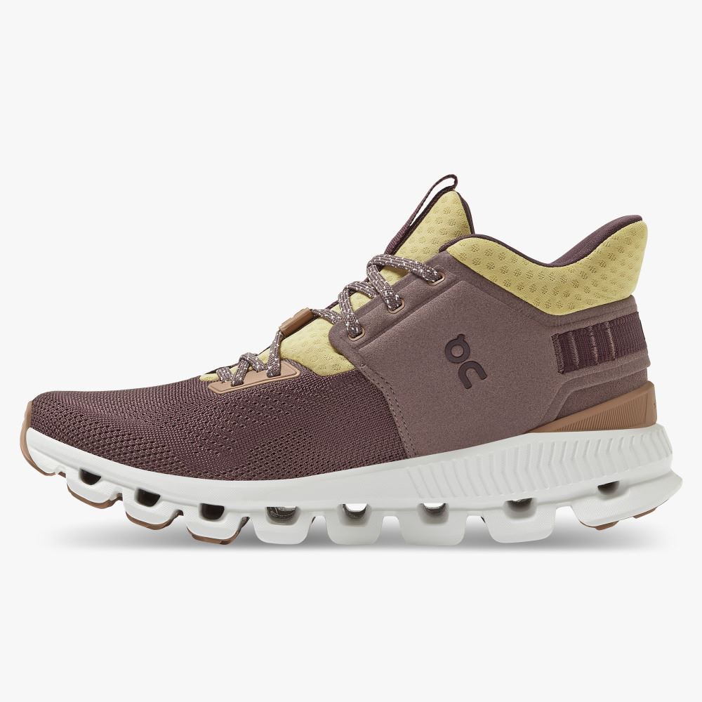 Light Burgundy Women's On Running Cloud Hi Sneakers | PZD7422NZ
