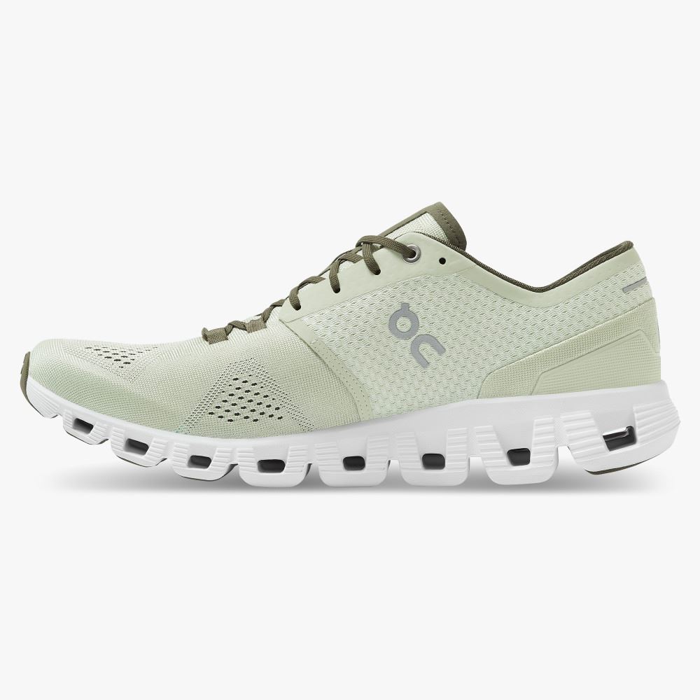 Light Green Men's On Running Cloud X Road Running Shoes | VQB9695DH