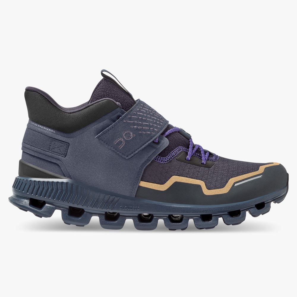 Navy Black Men\'s On Running Cloud Hi Sneakers | LPH1733PM