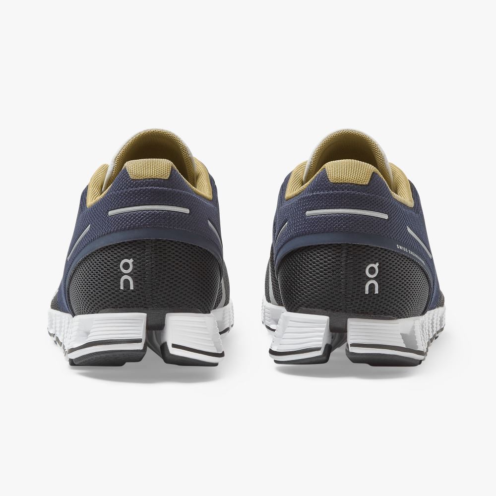 Navy Black Men's On Running Cloud Sneakers | MZE8859OM