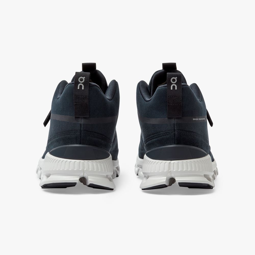 Navy Men's On Running Cloud Hi Sneakers | JSL3322IY
