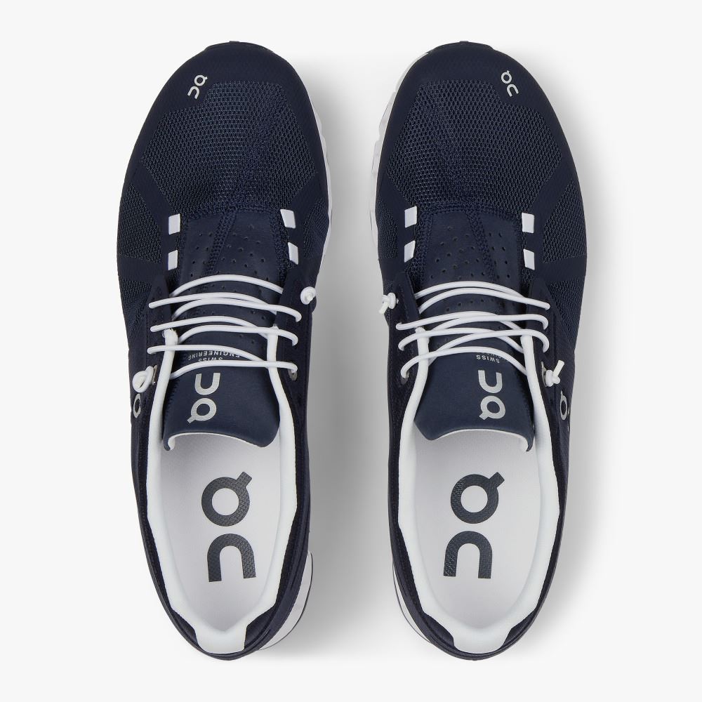 Navy Men's On Running Cloud Sneakers | GVE63OT