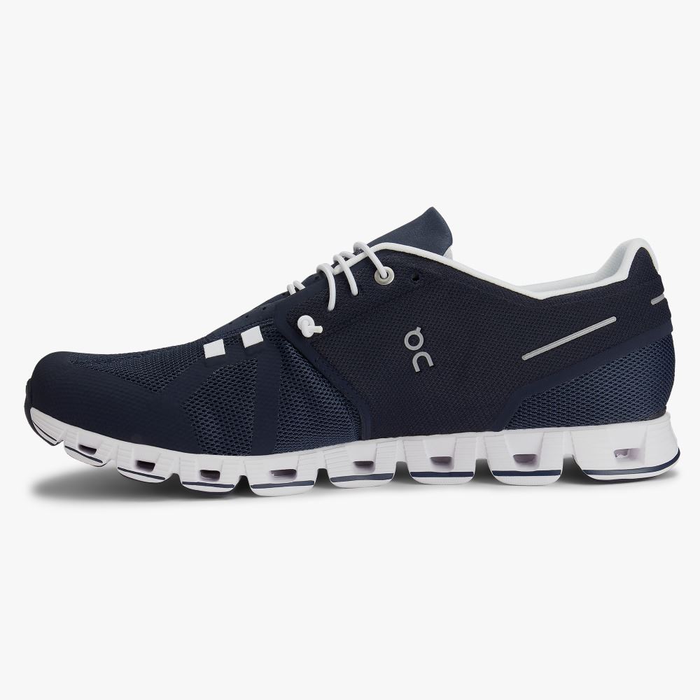 Navy Men's On Running Cloud Sneakers | GVE63OT