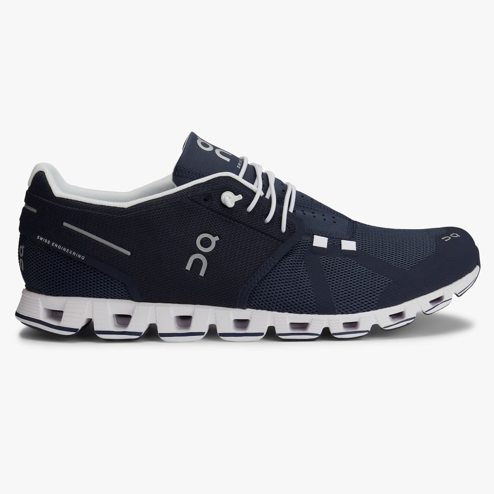Navy Men\'s On Running Cloud Sneakers | GVE63OT
