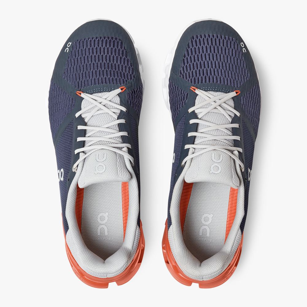Navy Men's On Running Cloudflyer Road Running Shoes | MMV8053UM