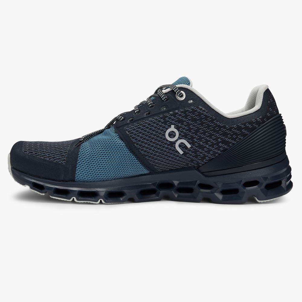 Navy Women's On Running Cloudstratus Road Running Shoes | RLA585WR