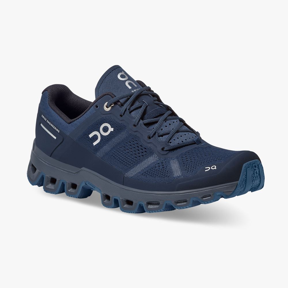Navy Women's On Running Cloudventure Trail Running Shoes | LCA2539VR
